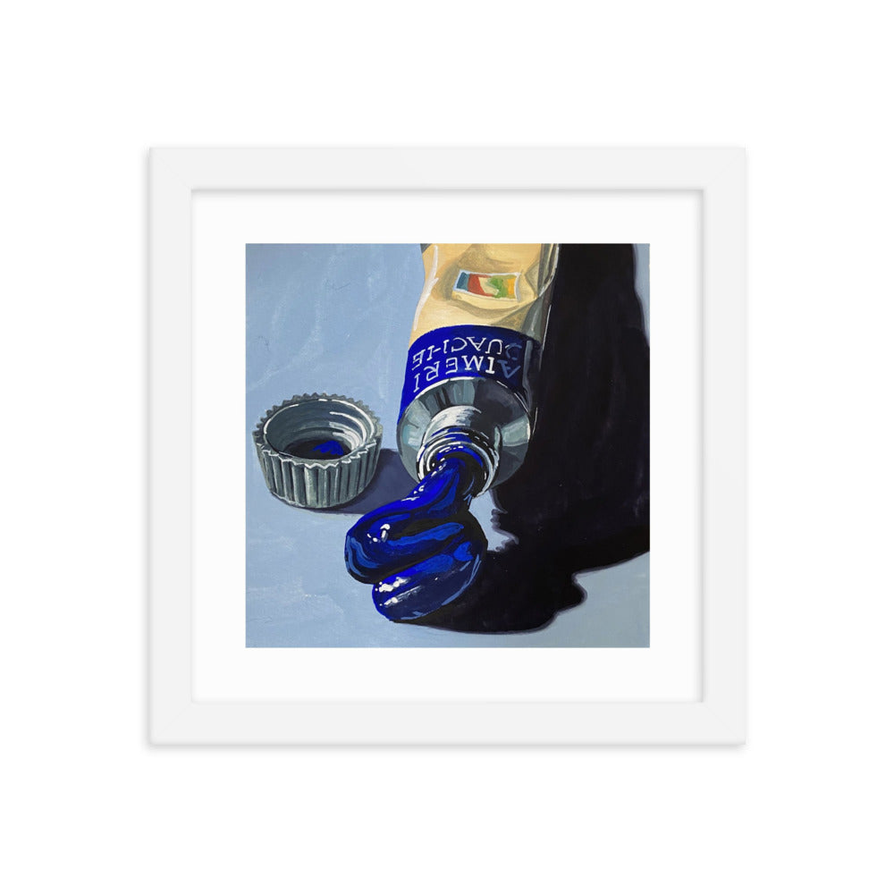 Blue Paint Framed Print