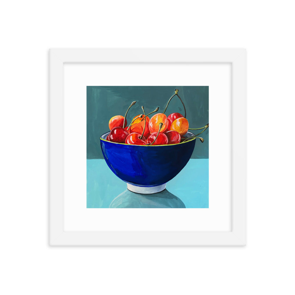 Bowl of Cherries Framed Print