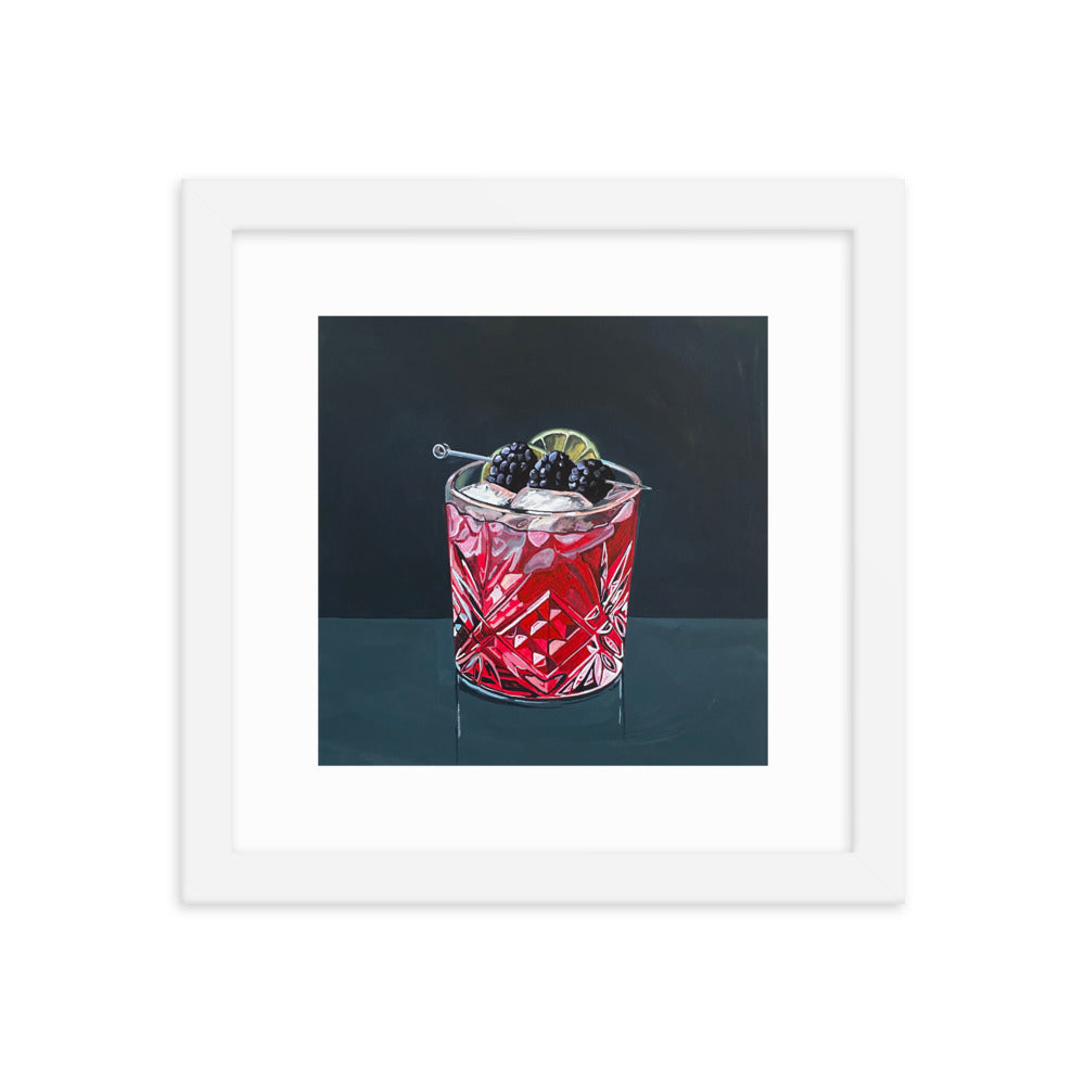 Blackberry Cocktail Framed Print
