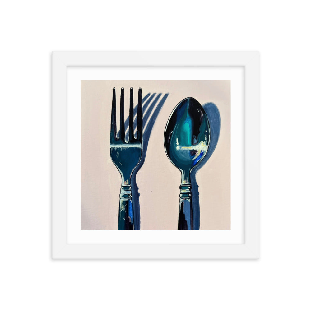 Fork and Spoon Framed Print
