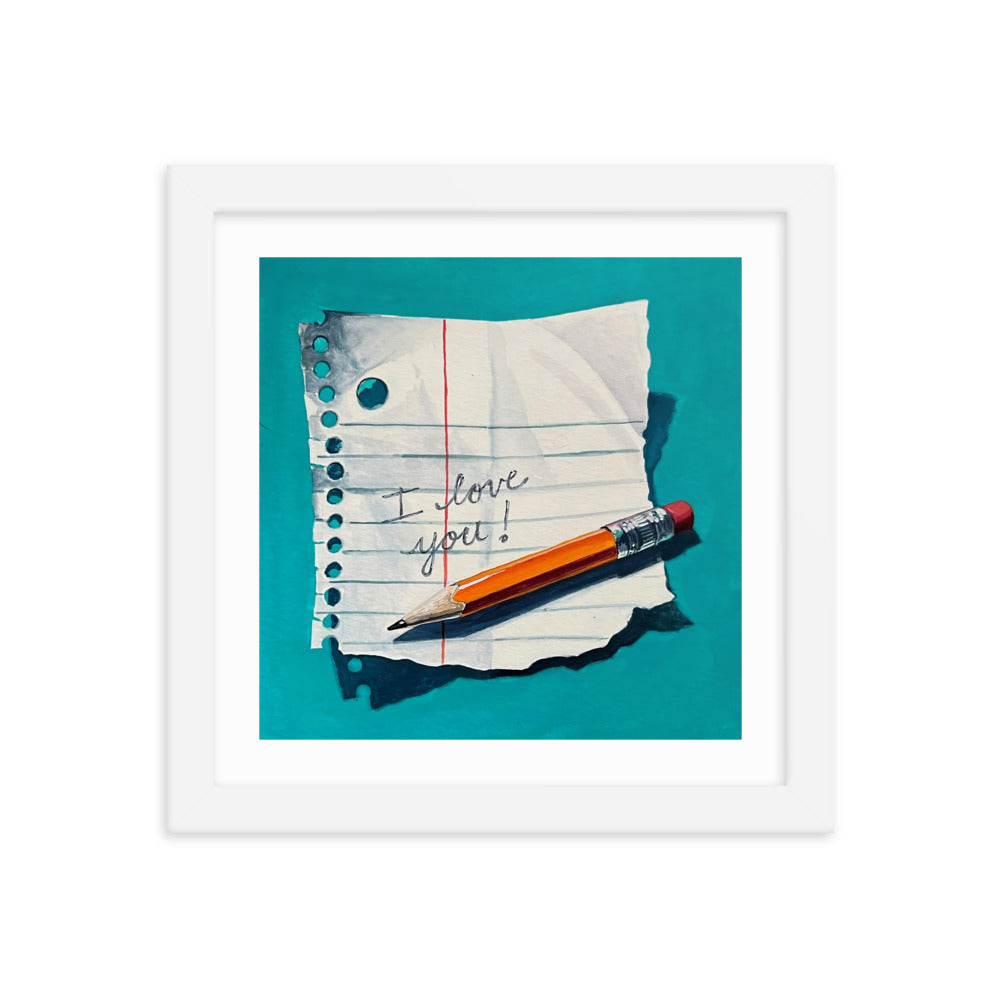I Love You Framed Print