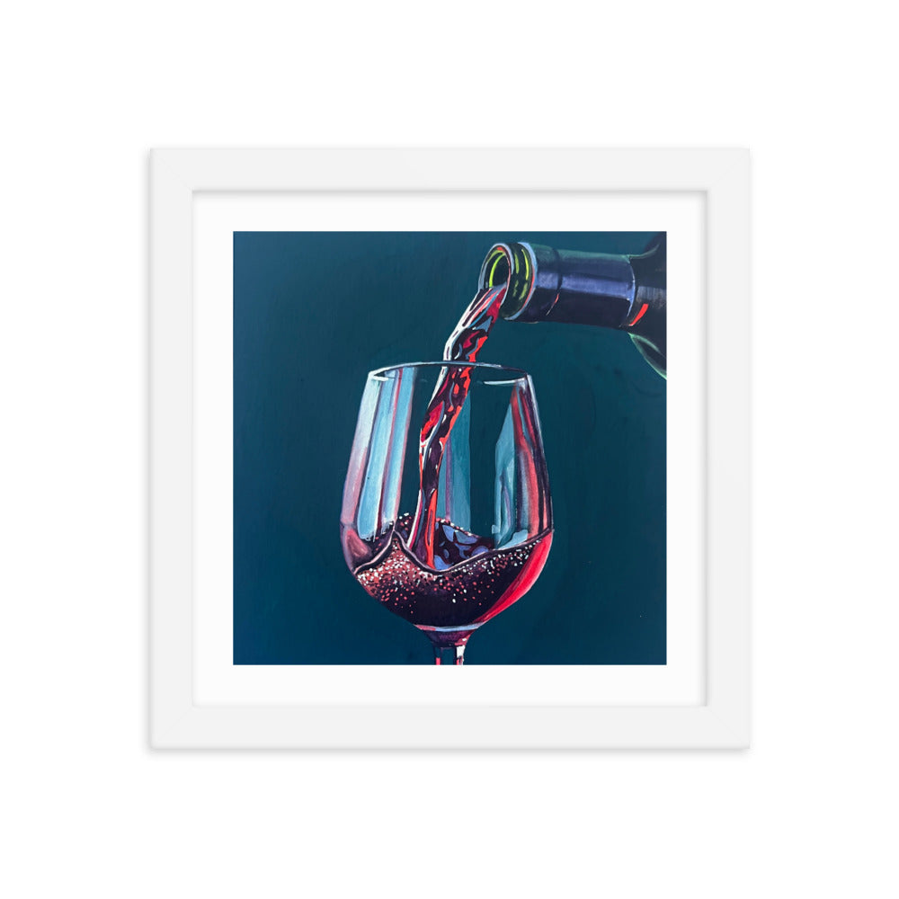 Pouring Red Framed Print