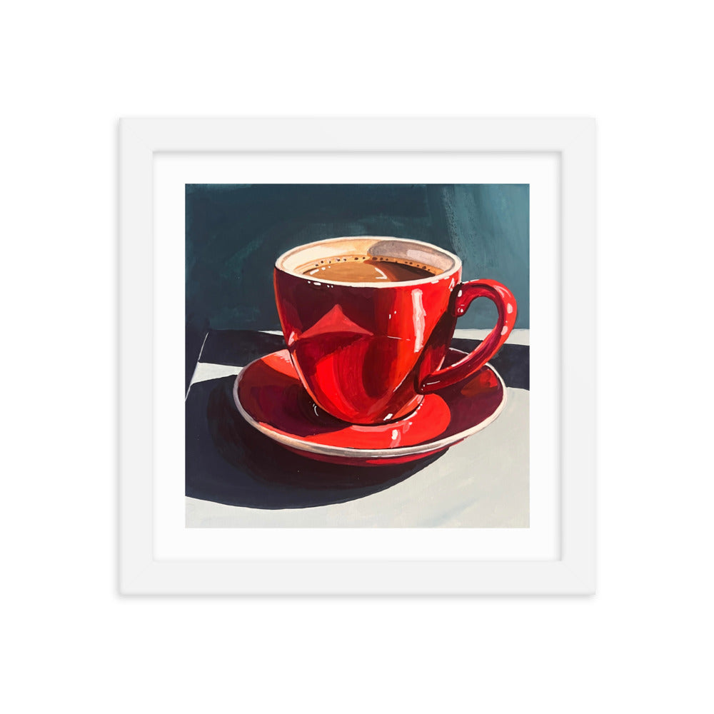 Red Coffee Mug Framed Print