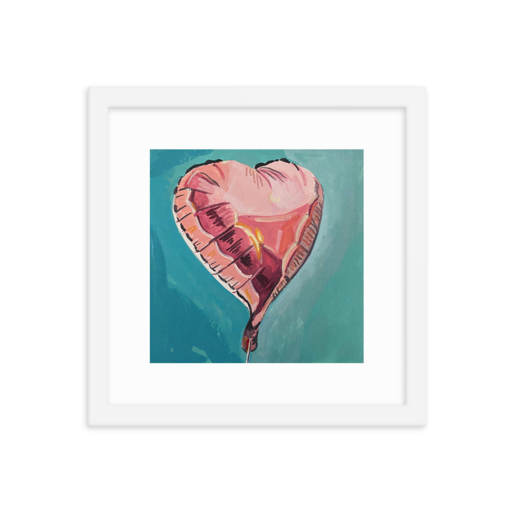 Heart Balloon Framed Print