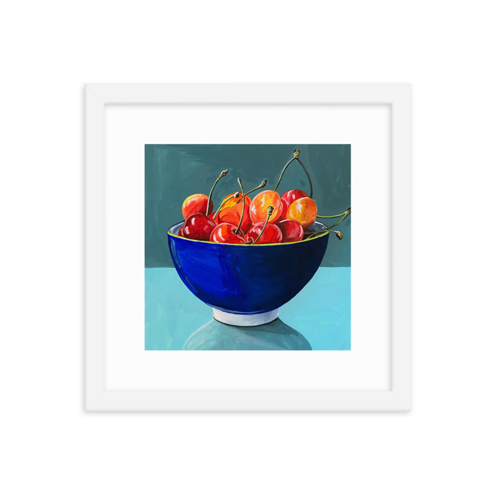 Bowl of Cherries Framed Print