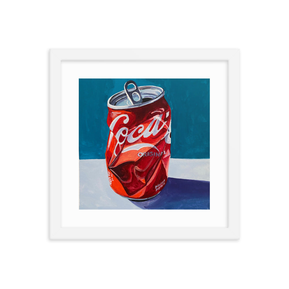 Crushed Coca-Cola Framed Print