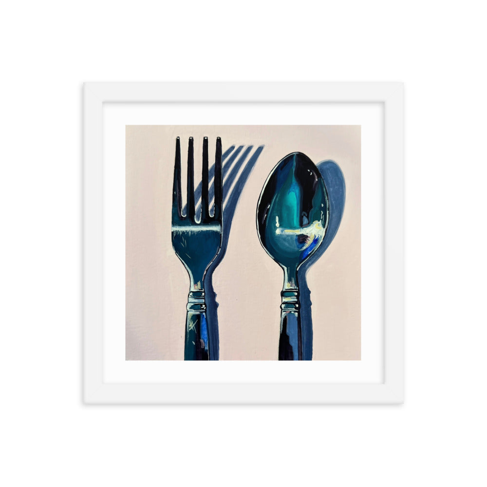 Fork and Spoon Framed Print