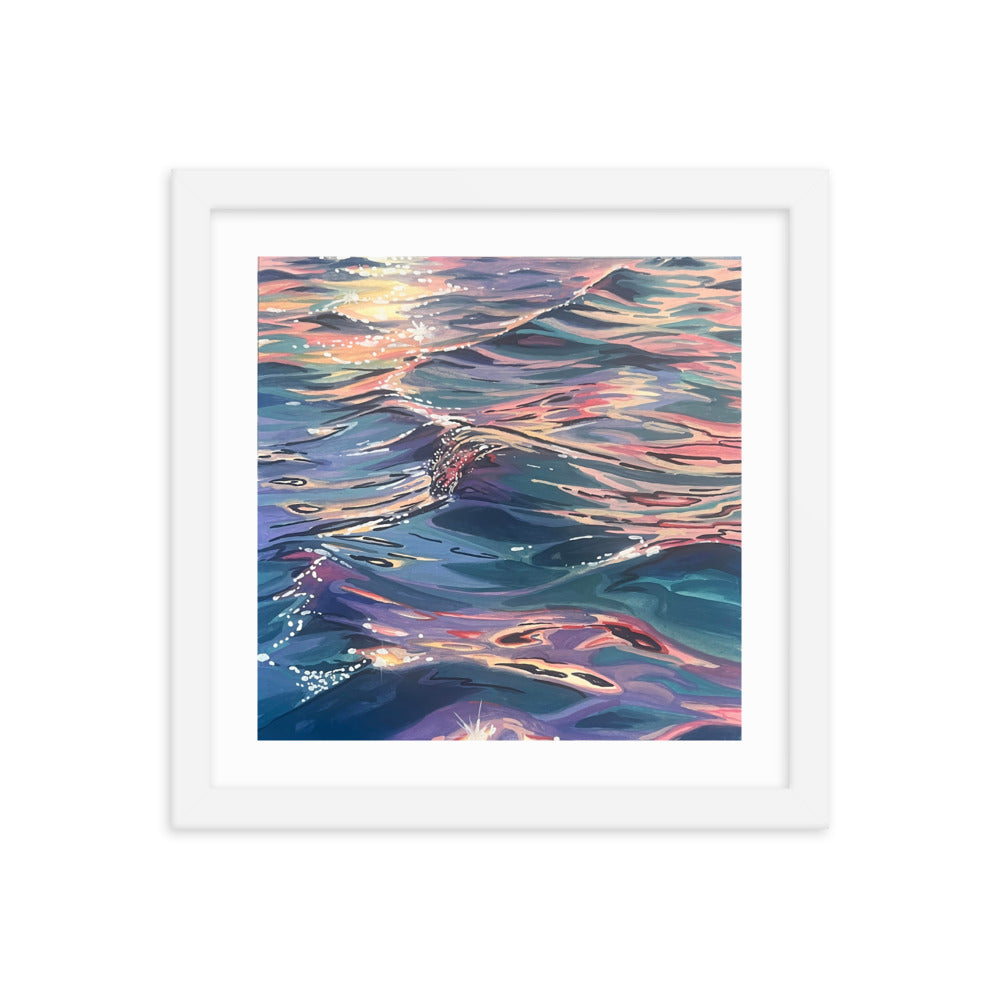 Ocean at Dusk Framed Print