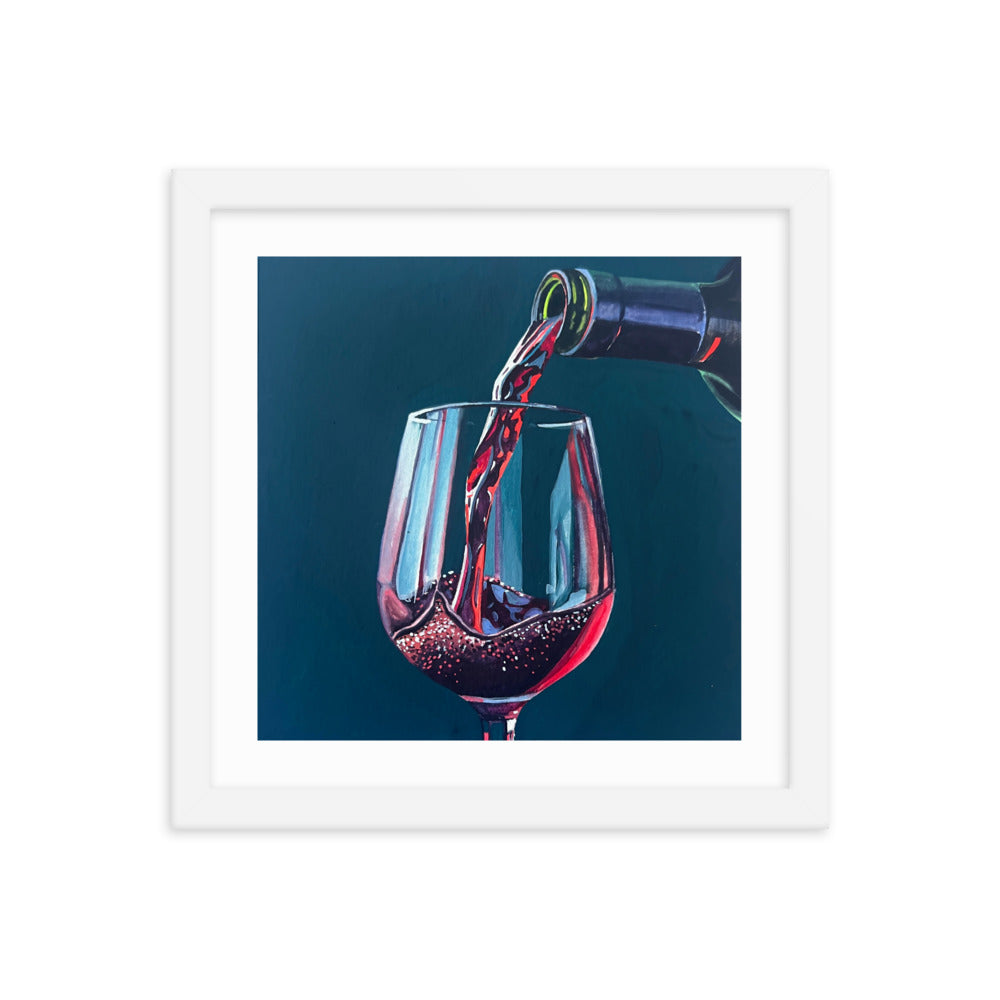 Pouring Red Framed Print