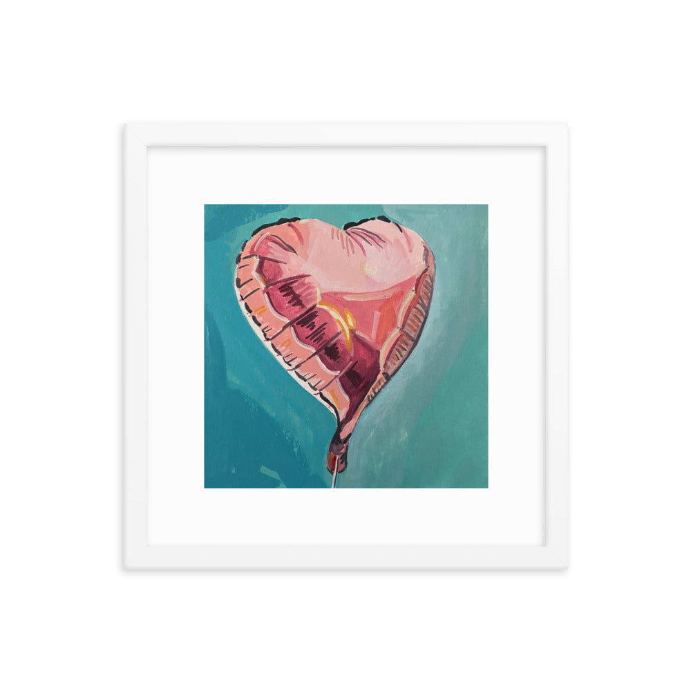 Heart Balloon Framed Print