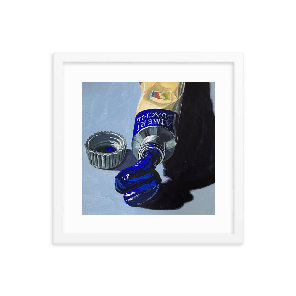 Blue Paint Framed Print