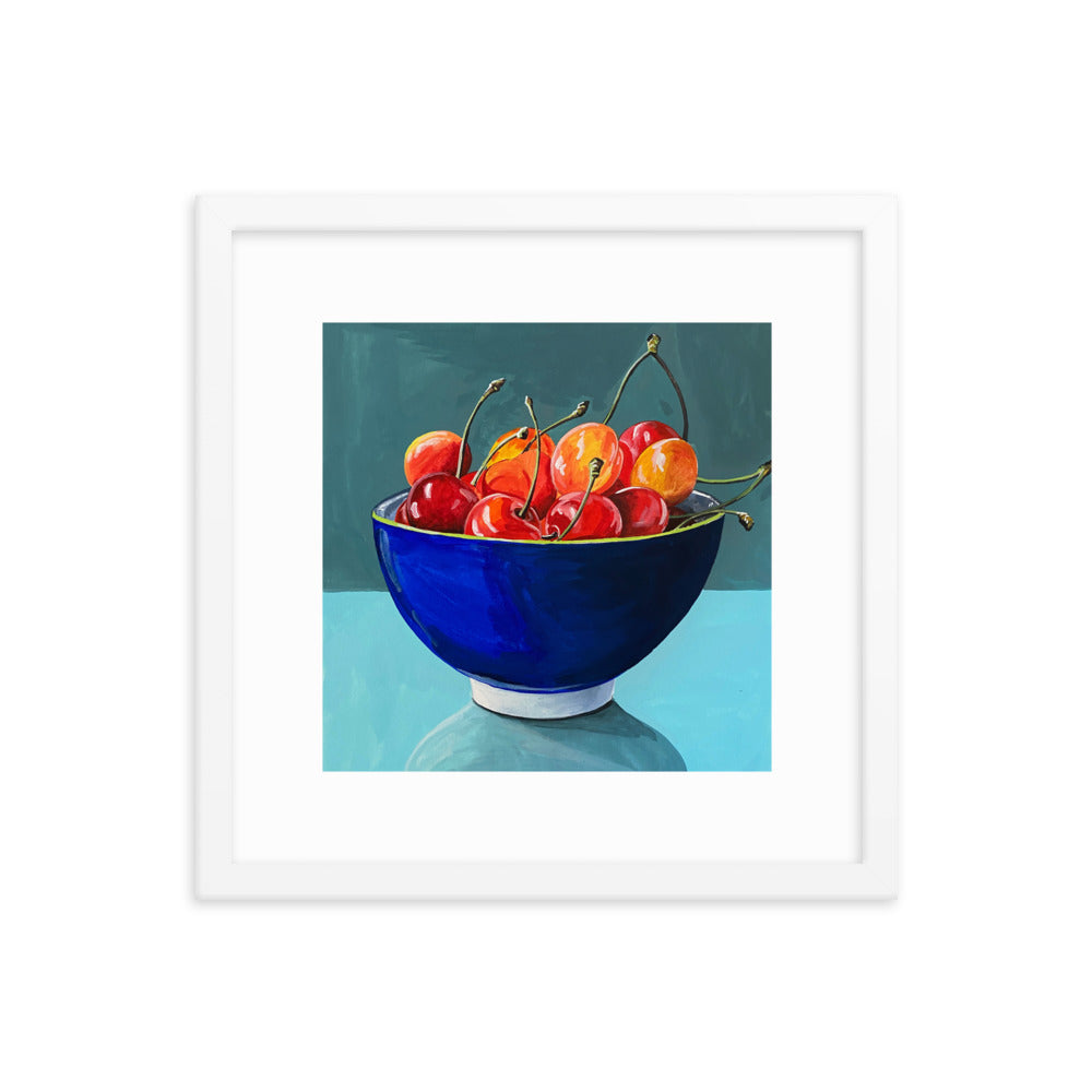 Bowl of Cherries Framed Print