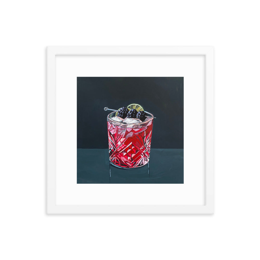 Blackberry Cocktail Framed Print