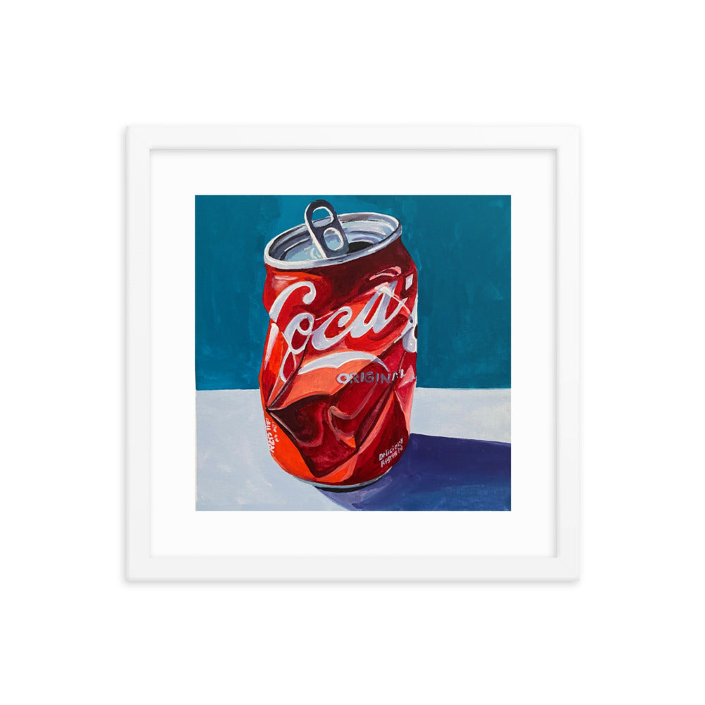 Crushed Coca-Cola Framed Print