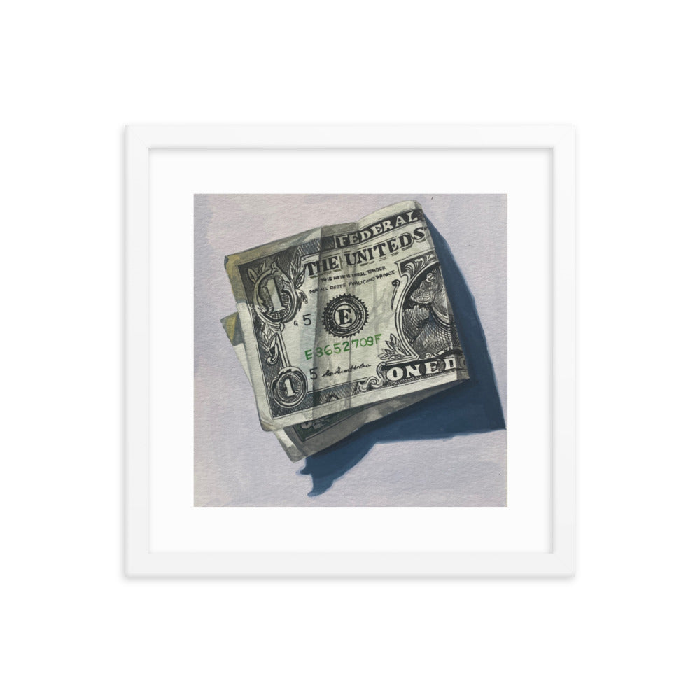 Dollar Bill Framed Print