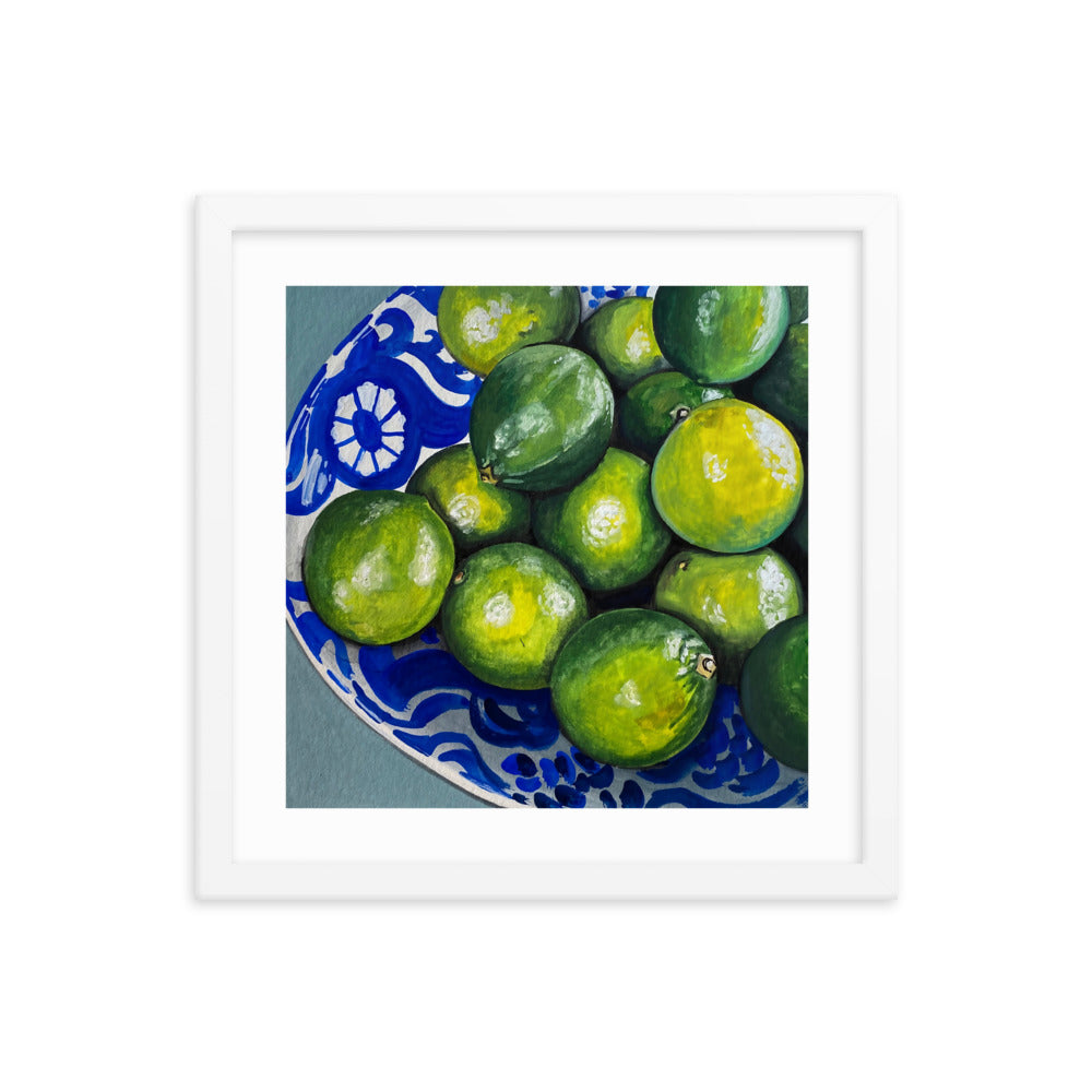 Bowl of Limes Framed Print