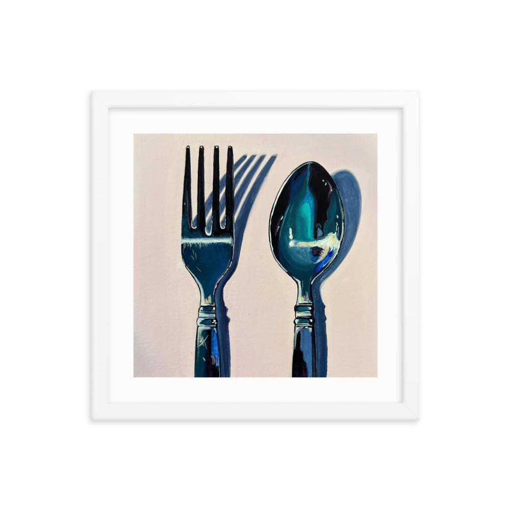 Fork and Spoon Framed Print