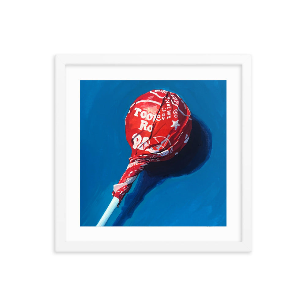 Red Tootsie Pop Framed Print