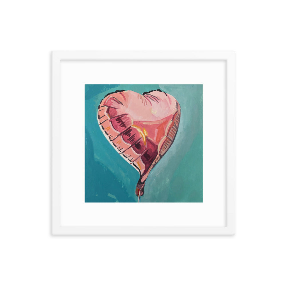 Heart Balloon Framed Print