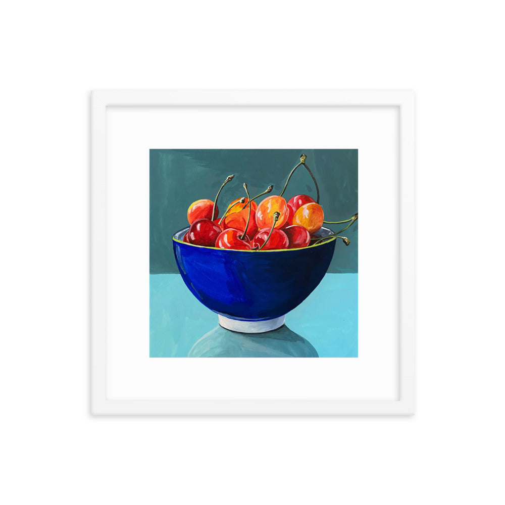 Bowl of Cherries Framed Print
