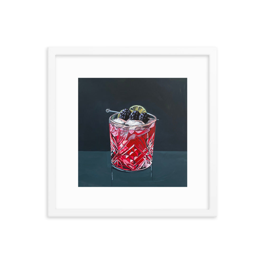 Blackberry Cocktail Framed Print