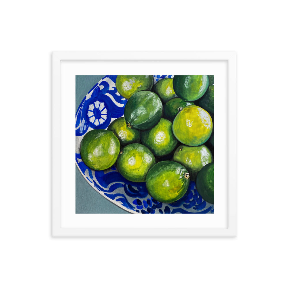 Bowl of Limes Framed Print