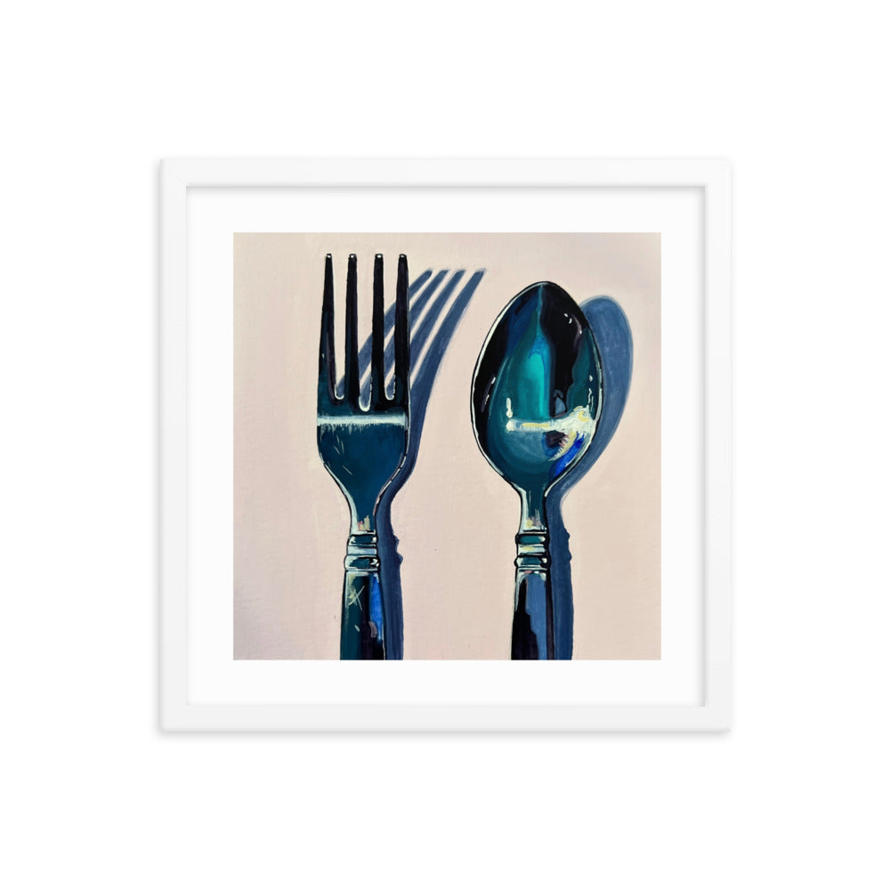 Fork and Spoon Framed Print