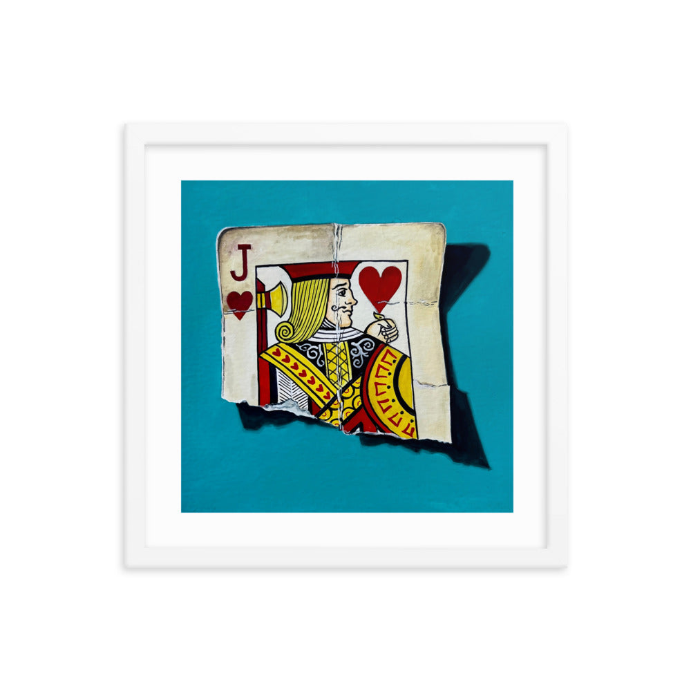 Half a Jack of Hearts Framed Print