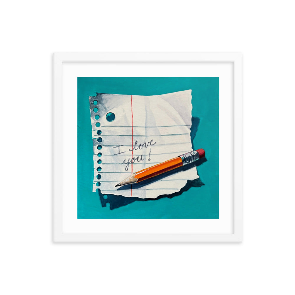 I Love You Framed Print