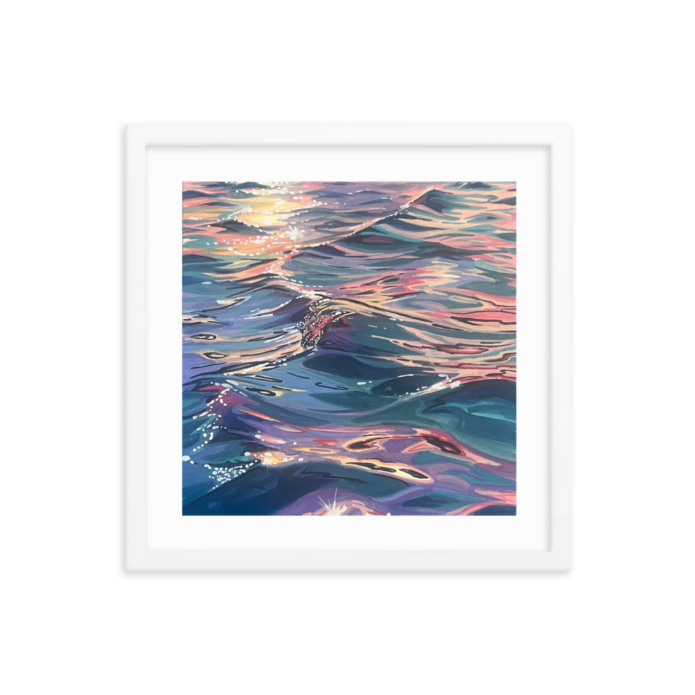 Ocean at Dusk Framed Print