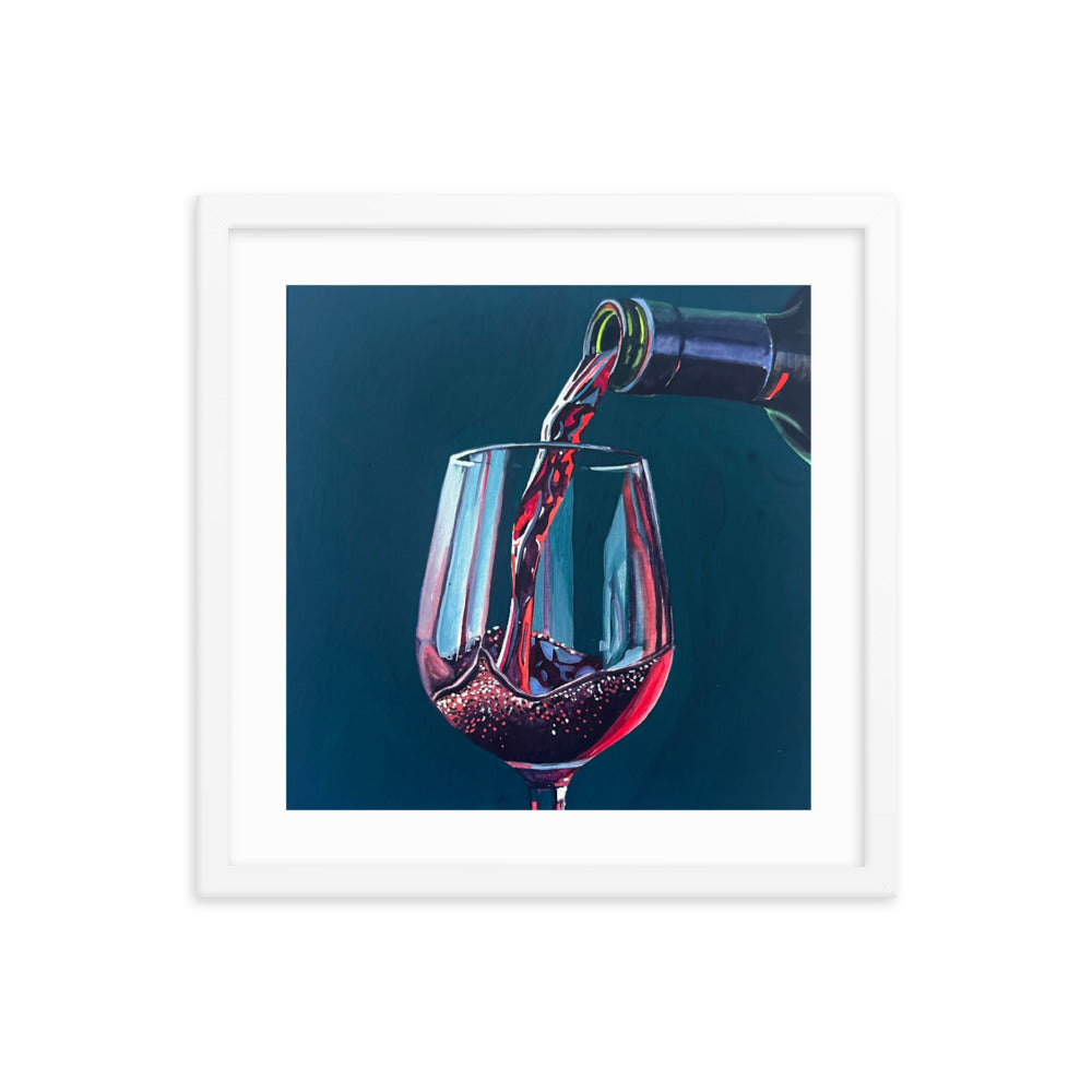 Pouring Red Framed Print