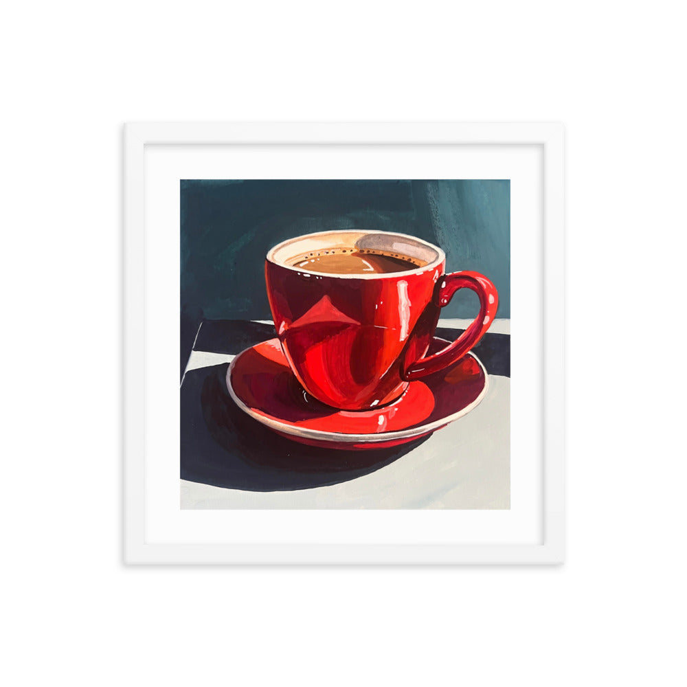 Red Coffee Mug Framed Print