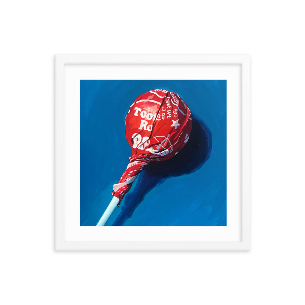 Red Tootsie Pop Framed Print