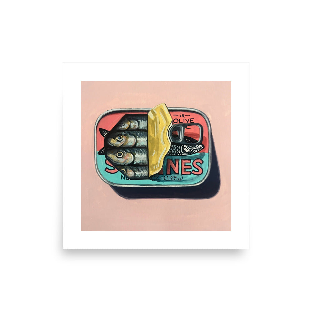 Sardines on Pink Print