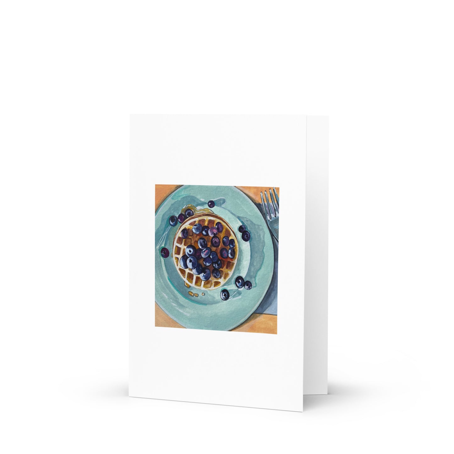 Blueberry Waffles Greeting Card