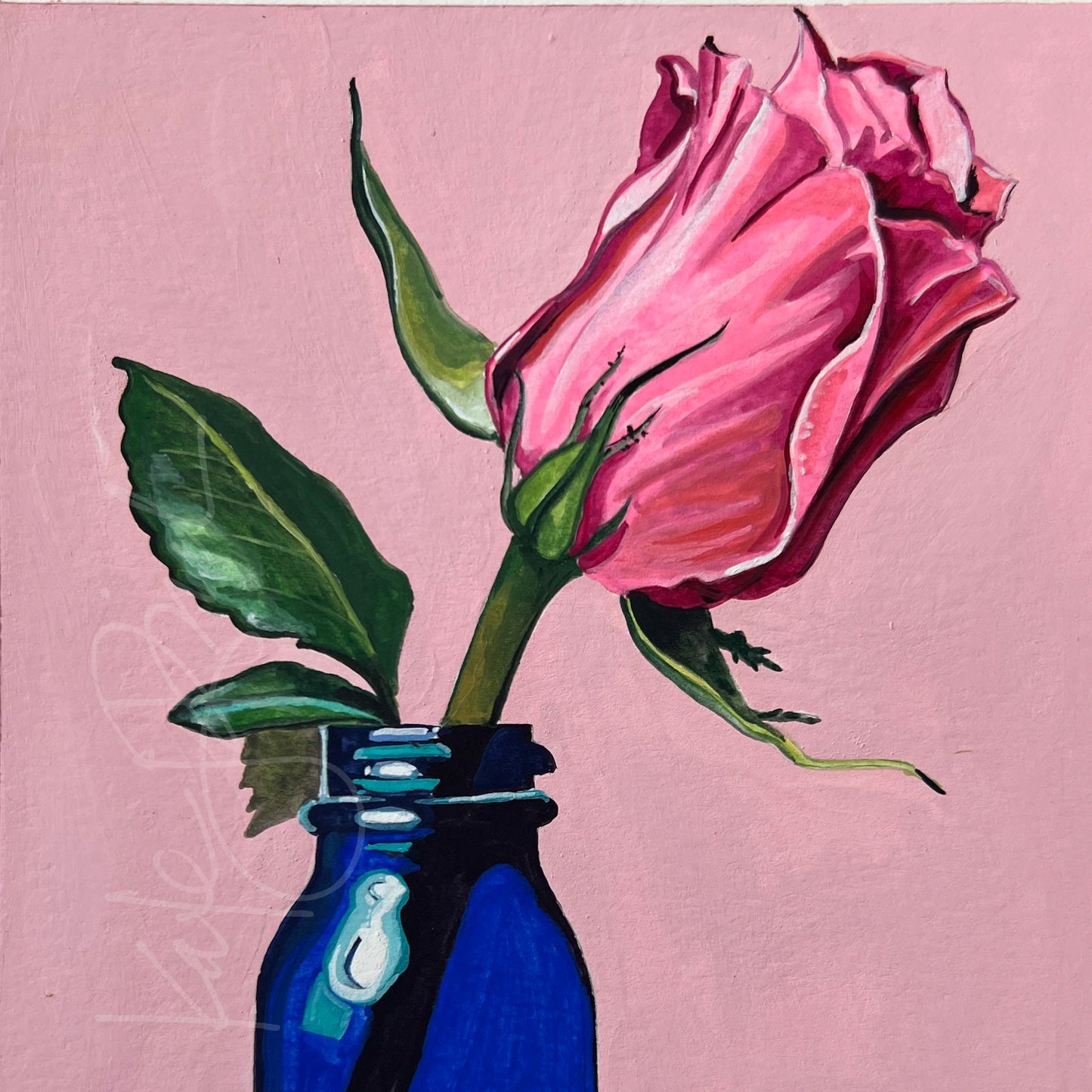 Pink RoseOriginal Painting