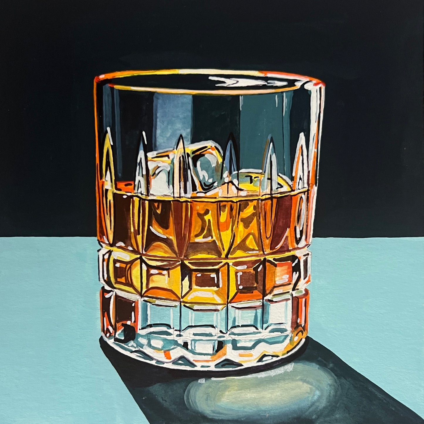 Glass of Whiskey Original Painting
