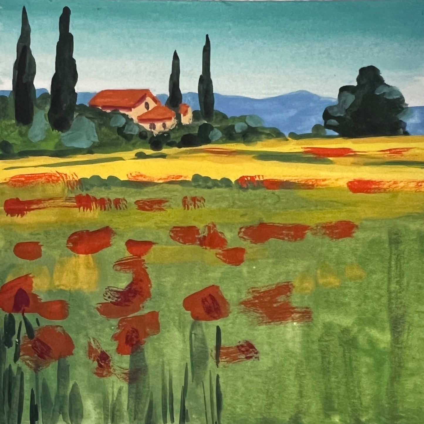 French Poppies #2 Mini Original