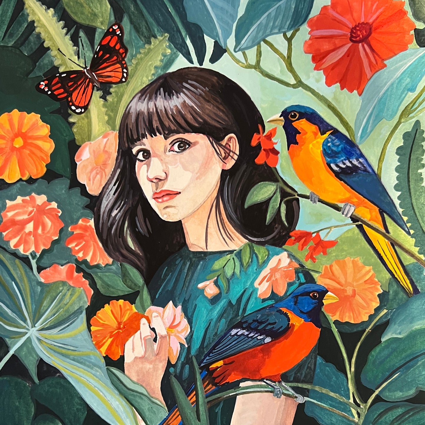 Jungle Birds Original Illustration