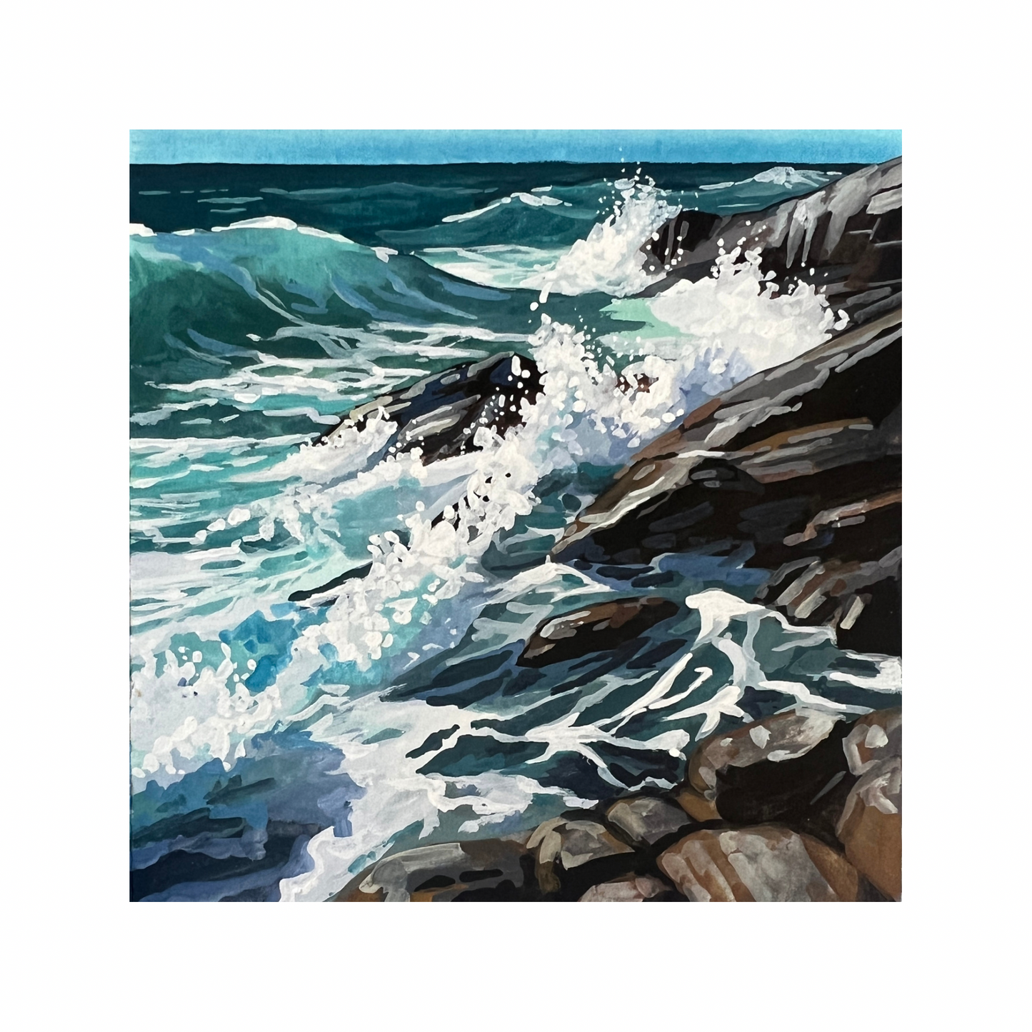 Waves Breaking 8x8 Print