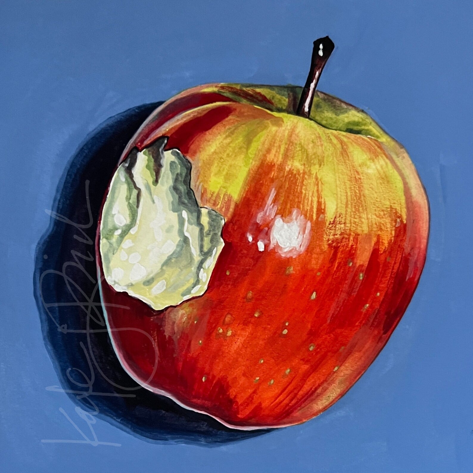 Apple Bite Original Painting – KATE JARVIK BIRCH