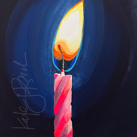 Candle Flame Original Painting