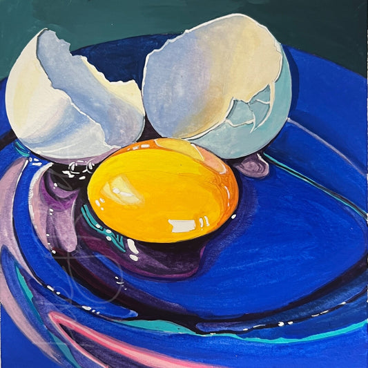 Cracked Egg Original Painting