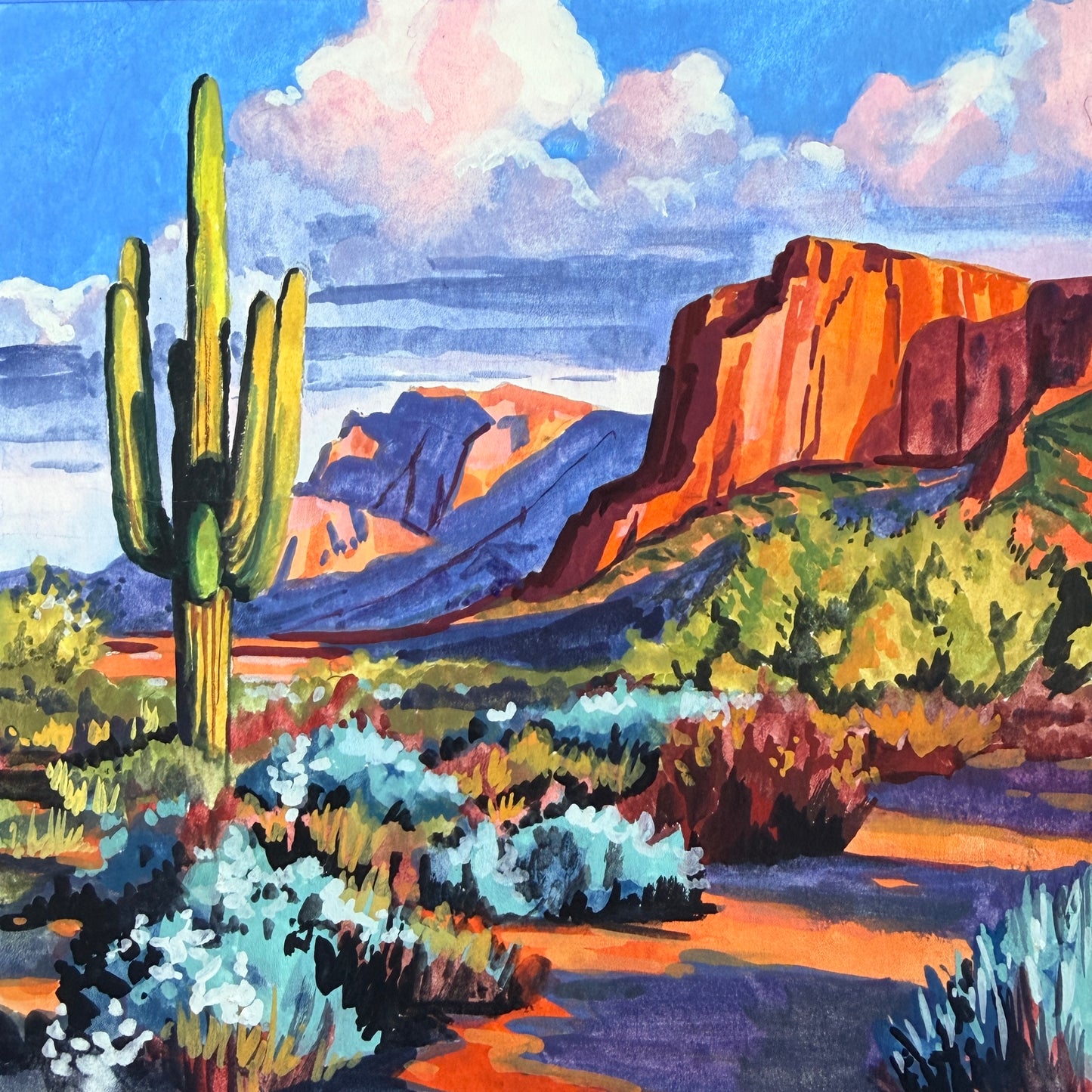 Sunlit Saguaro