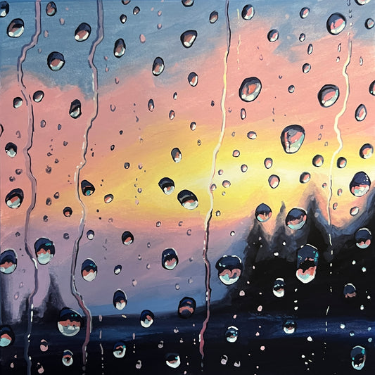 Twilight Raindrops 8x8