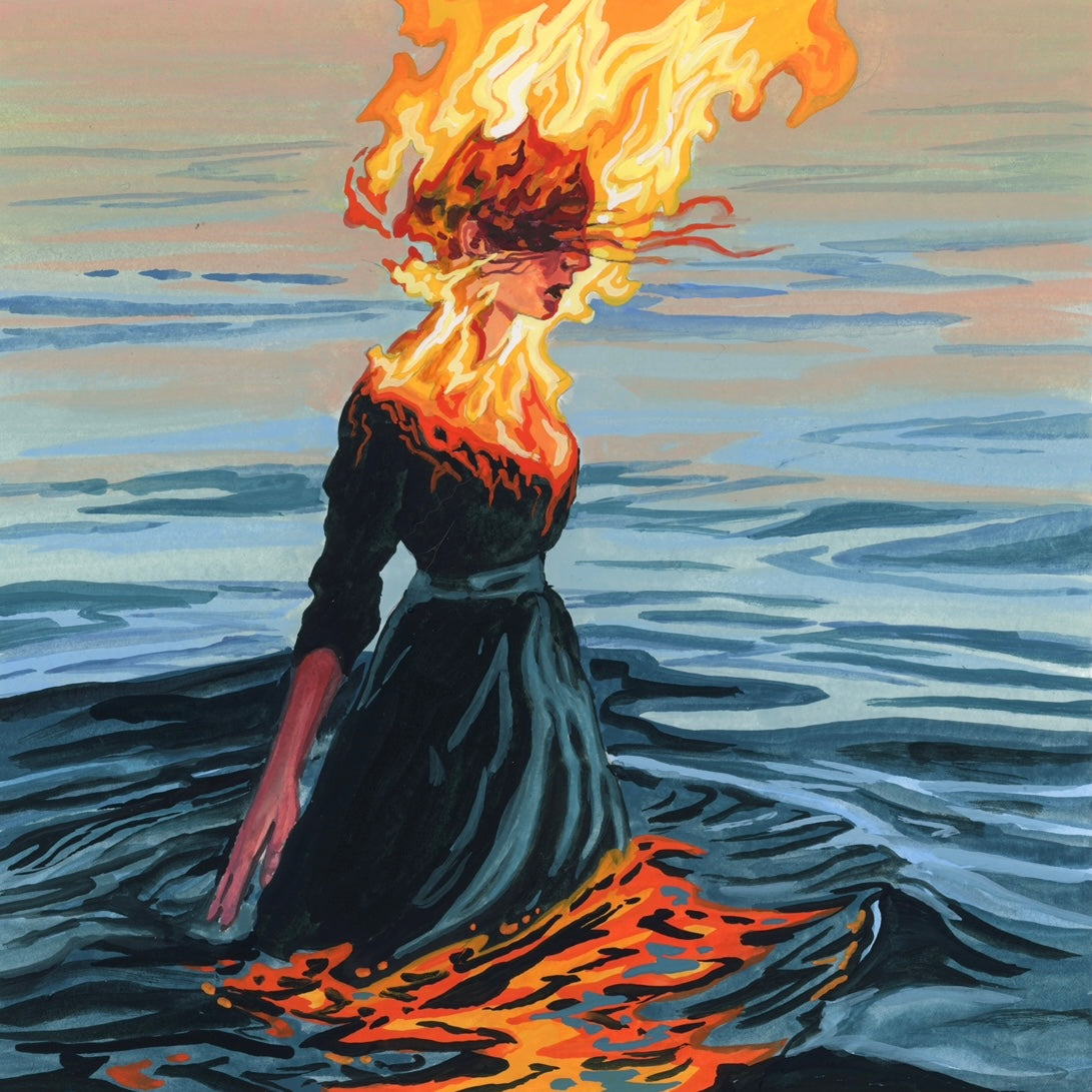 Woman on Fire 8x8