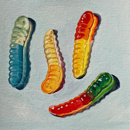 Gummy Worms Original Painting