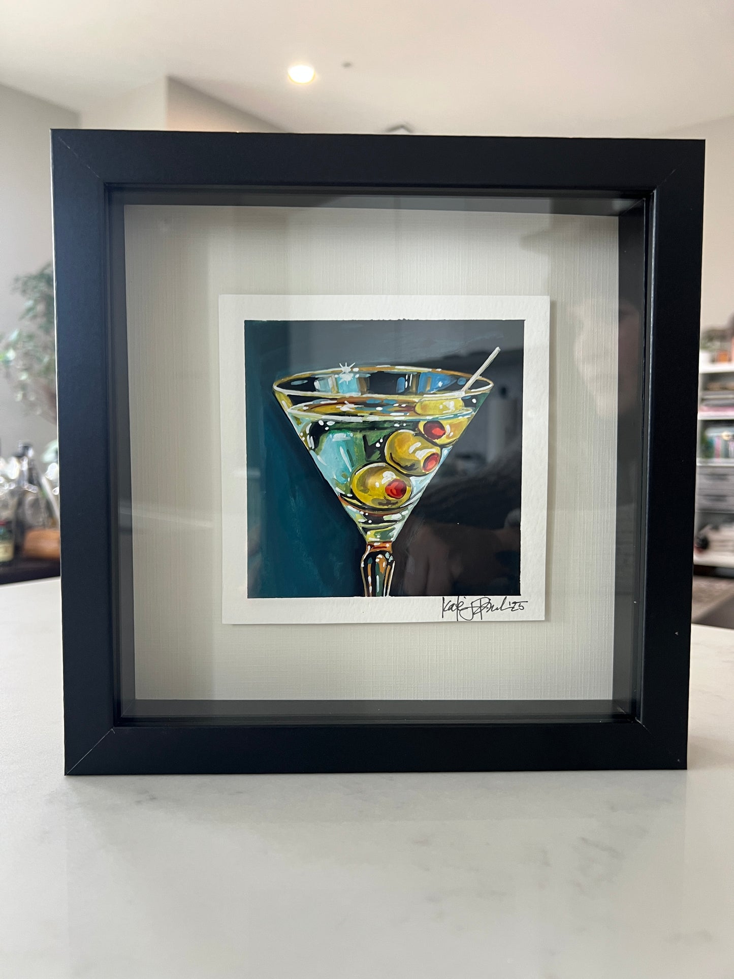Midnight Martini Framed