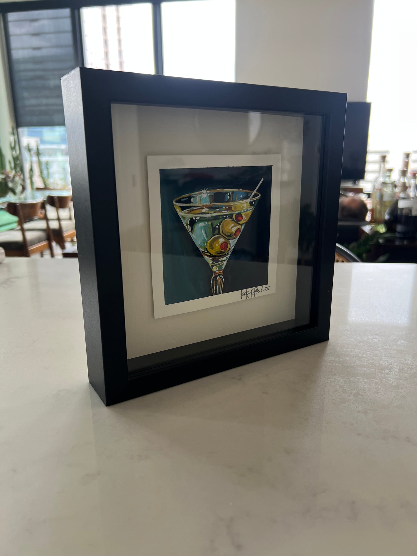 Midnight Martini Framed