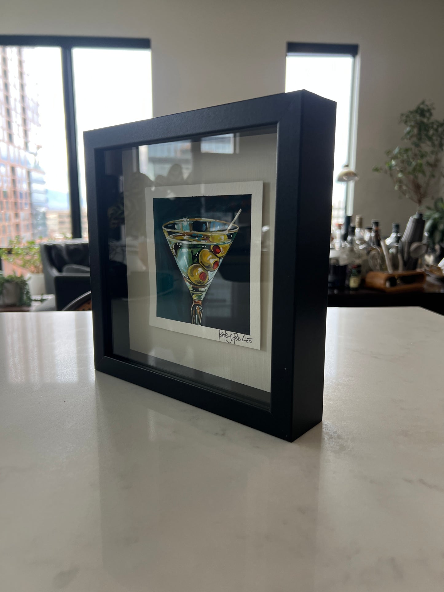 Midnight Martini Framed